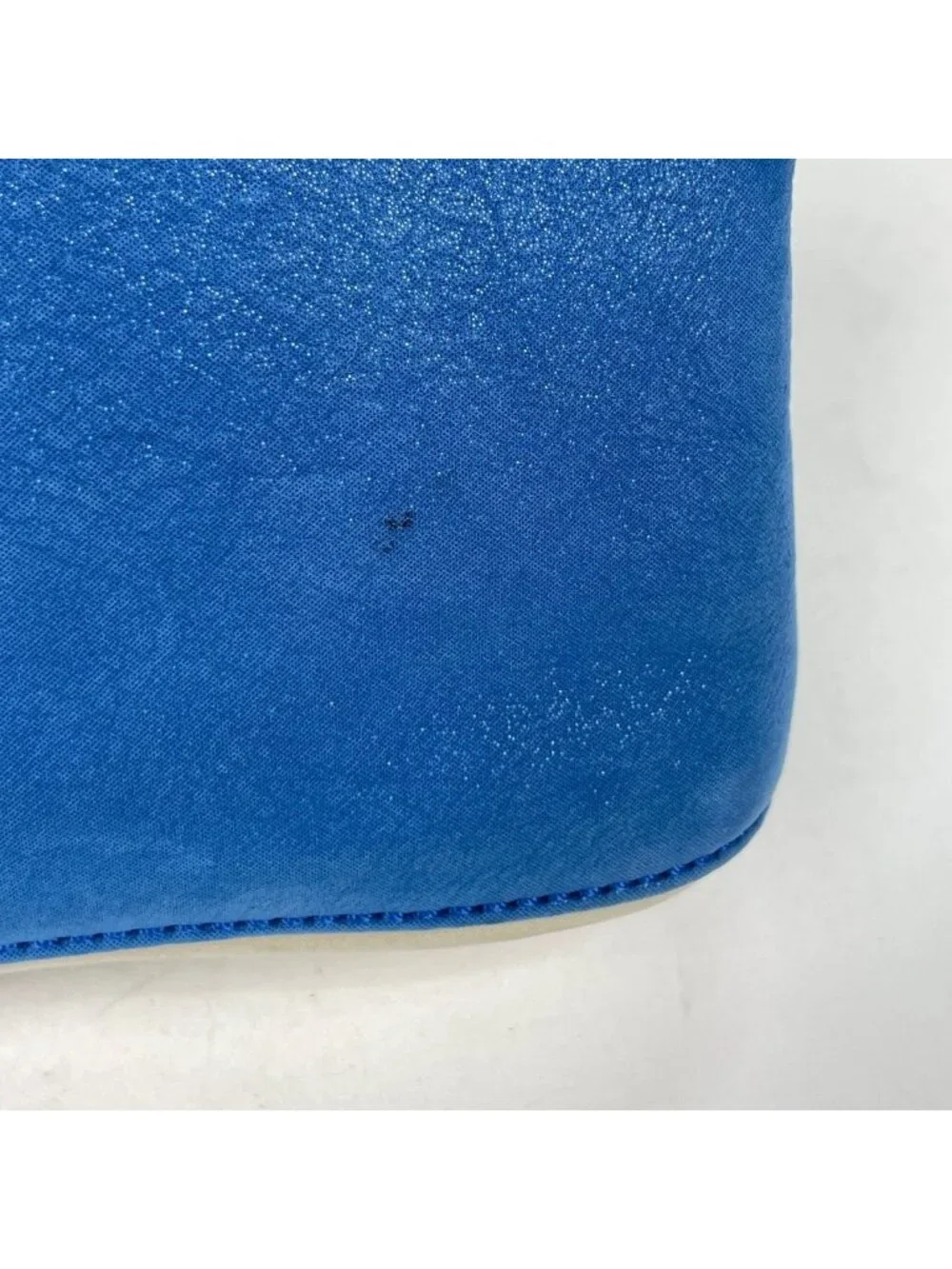 Fendi Shoulder Bag Zucca Logo Leather Blue Beige